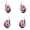 Service Caster 5 Inch Red Polyurethane Wheel Swivel 3/4 Inch Square Stem Caster Brakes, 2PK SCC-SQ20S514-PPUB-RED-TLB-34-2-S-2 - alternate 1